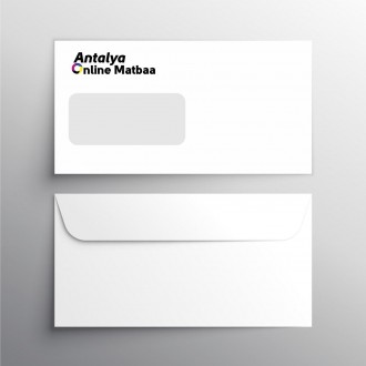 TEK RENK BASKILI PENCERELİ DİPLOMAT VEYA BUKLET ZARF - ZF02/ZF10