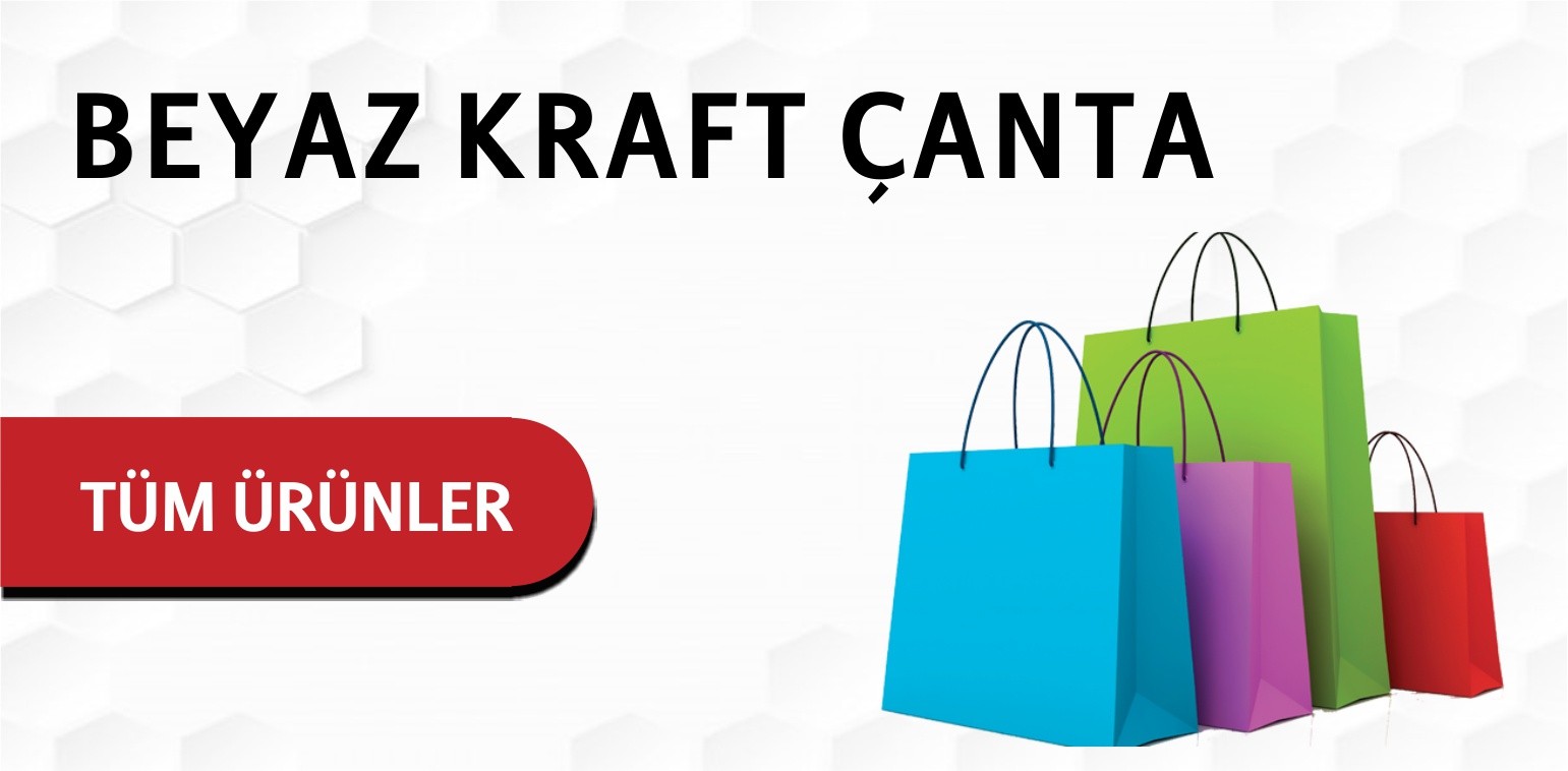 BEYAZ KRAFT &Ccedil;ANTA